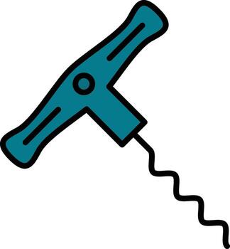icono de vector de sacacorchos