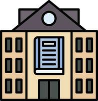 icono de vector de edificio de biblioteca