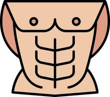 abdominales vector icono