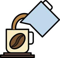 Pour Coffee Vector Icon