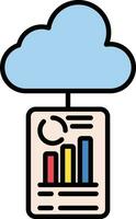 Cloud Reporting Vector Icon