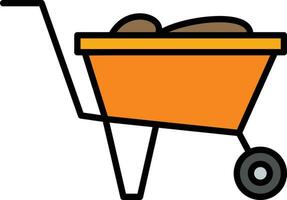 Wheelbarrow Vector Icon