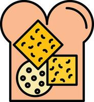 Cheese Bread Vector Icon