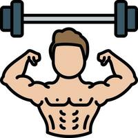 Weight Lifting Person Vector Icon