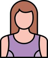 Woman Fitness Vector Icon