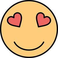 Smiling Face with Hearts Vector Icon