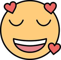 Smiling Face with Heart Eyes Vector Icon