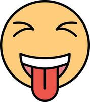 Squinting Face with Tongue Vector Icon