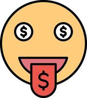 Money Mouth Face Vector Icon