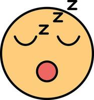 Sleepy Face Vector Icon