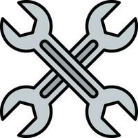 Cross Wrench Vector Icon