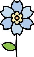 Alpine Forget Me Not Vector Icon