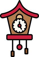 icono de vector de reloj de cuco