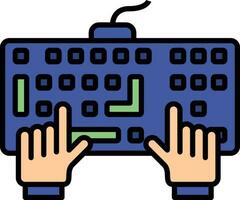 Typing on Keyboard Vector Icon