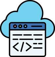 Cloud Coding Vector Icon