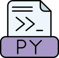 icono de vector de archivo de Python