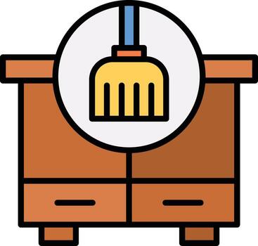 limpiar el polvo vector icono