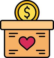 Donation Box Vector Icon