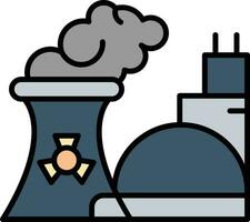 icono de vector de contaminación nuclear