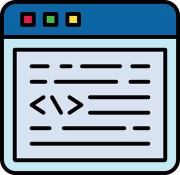 icono de vector de codificación web