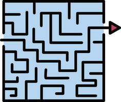 Maze Solution Vector Icon