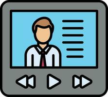 Video Lecture Vector Icon