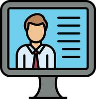 Online Lecture Vector Icon