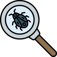 Bug Search Vector Icon