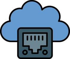 Cloud Ethernet Vector Icon