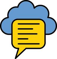 Cloud Message Vector Icon