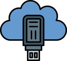 nube USB vector icono