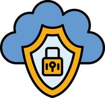 Cloud Security Vector Icon