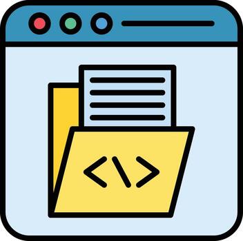 icono de vector de desarrollo web