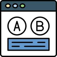 icono de vector de prueba ab