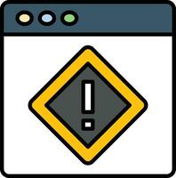 Web Warning Vector Icon