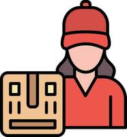 Delivery Women Vector Icon