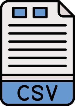 icono de vector csv