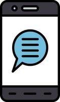 Mobile Chat Vector Icon