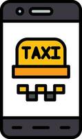 móvil Taxi vector icono