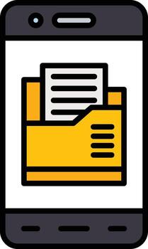 Mobile Folder Vector Icon