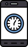 Mobile Clock Vector Icon