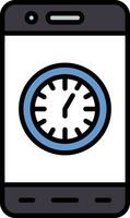 móvil reloj vector icono