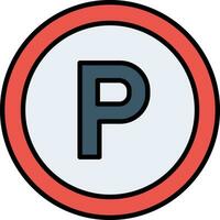 icono de vector de estacionamiento