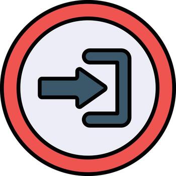 entrada vector icono