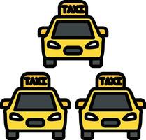 Taxi detener vector icono