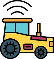 Smart Tractor Vector Icon