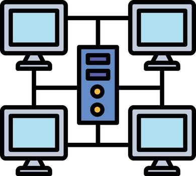 Grid Computing Vector Icon