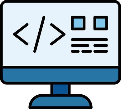 sitio web codificación vector icono