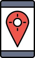 GPS fijo vector icono