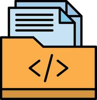 codificación carpeta vector icono